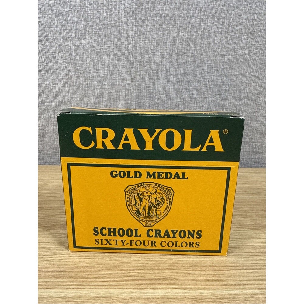 Vintage 2003 Crayola 100th Birthday 64 Crayon Box Gold Medal Reproduction VTG